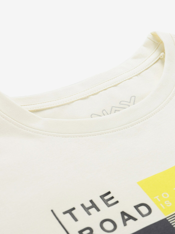 NAX NAX Jurg krémové pánske tričko