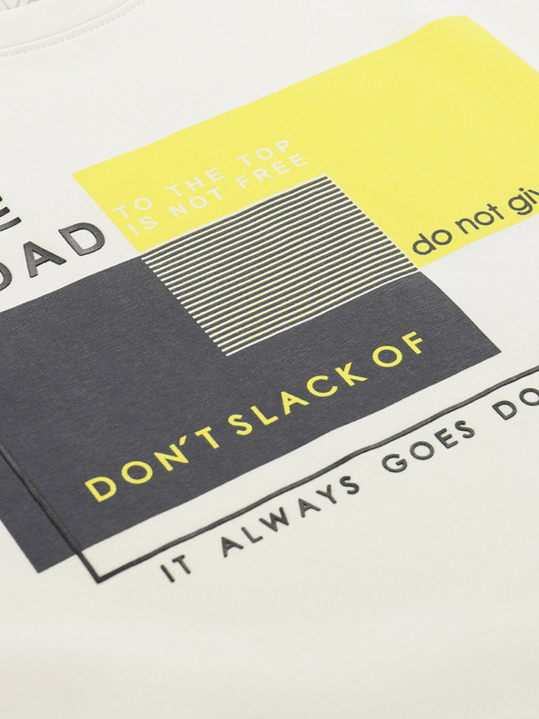 NAX NAX Jurg krémové pánske tričko