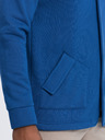 Ombre Clothing Modrá pánska mikina na gombíky Ombre Oblečenie