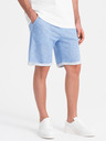 Ombre Clothing Svetlomodré pánske džínsové šortky Ombre Oblečenie
