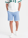 Ombre Clothing Svetlomodré pánske džínsové šortky Ombre Oblečenie