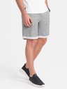 Ombre Clothing Šedé pánske žíhané šortky Ombre Oblečenie