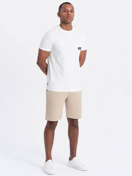 Ombre Clothing Béžové pánske šortky Ombre Clothing
