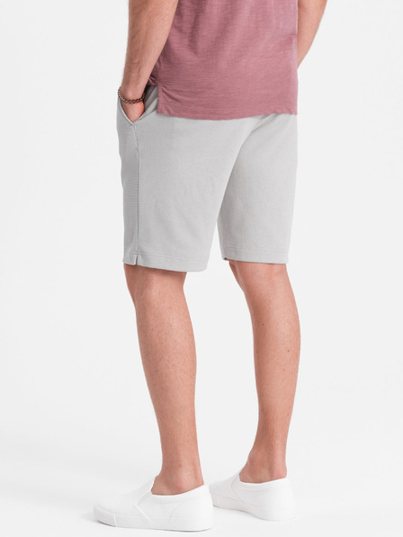 Ombre Clothing Svetlošedé pánske džínsové šortky Ombre Oblečenie