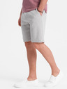 Ombre Clothing Svetlošedé pánske džínsové šortky Ombre Oblečenie