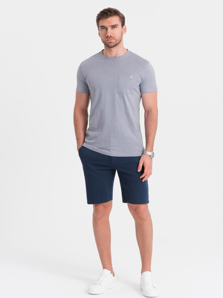 Ombre Clothing Tmavomodré pánske šortky Ombre Oblečenie