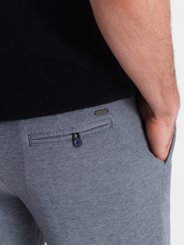 Ombre Clothing Tmavomodré pánske džínsové šortky Ombre Clothing