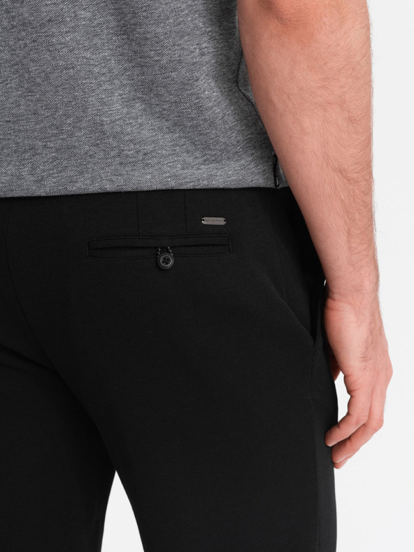 Ombre Clothing Čierne pánske šortky Ombre Oblečenie