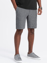 Ombre Clothing Šedé pánske žíhané šortky Ombre Oblečenie