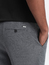 Ombre Clothing Šedé pánske žíhané šortky Ombre Oblečenie