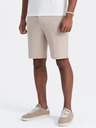 Ombre Clothing Béžové pánske šortky s trakmi Ombre Oblečenie