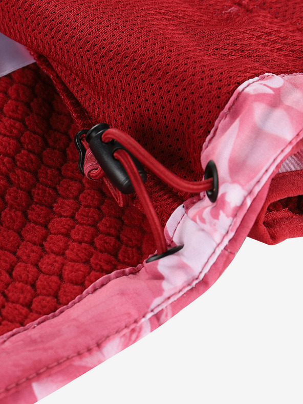 ALPINE PRO Červená detská vzorovaná softshellová bunda ALPINE PRO HOORO