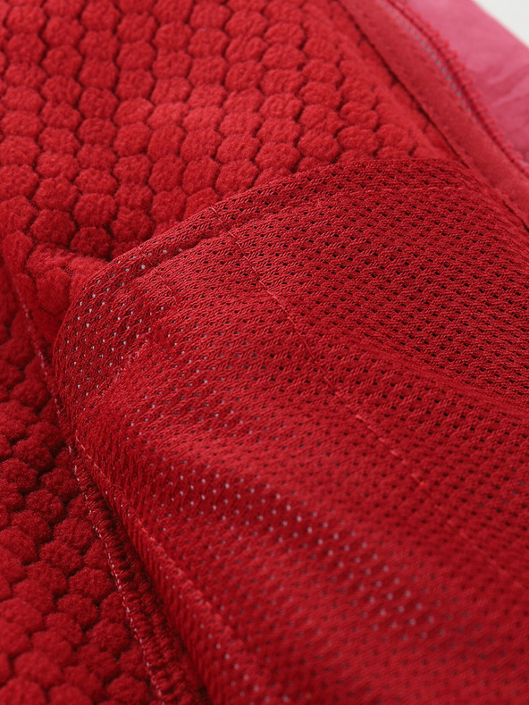 ALPINE PRO Červená detská vzorovaná softshellová bunda ALPINE PRO HOORO