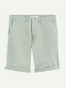 Celio Svetlozelené pánske chino šortky Celio Bochinobm