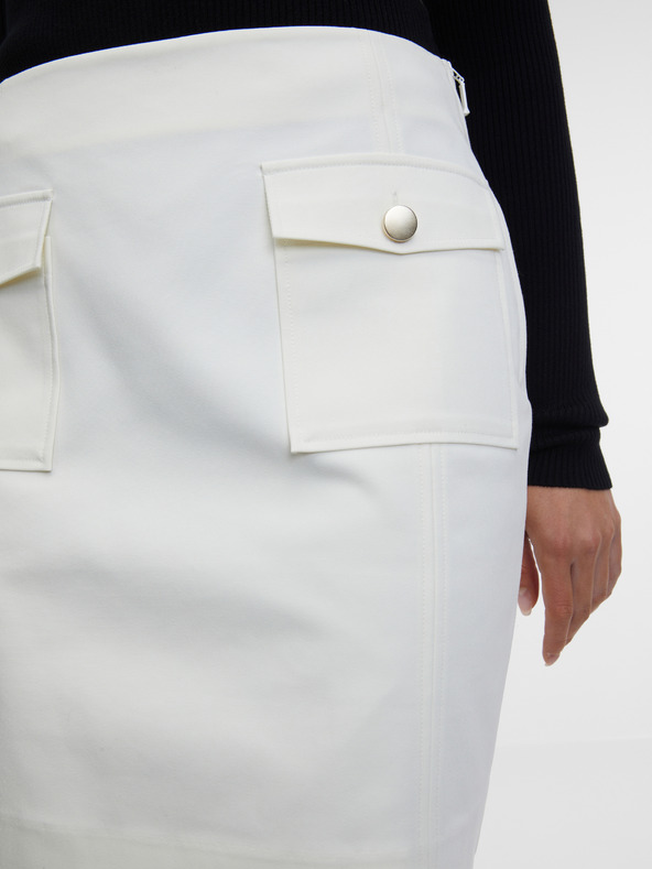 Orsay Biela dámska sukňa ORSAY