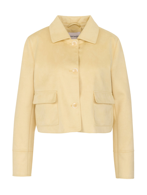 Orsay Žltá dámska bunda v semišovej úprave ORSAY