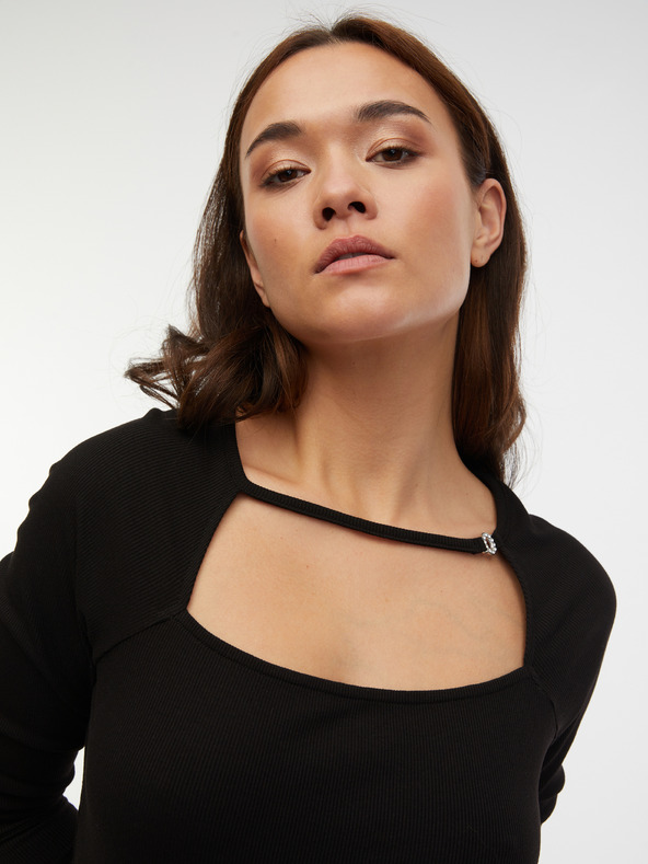 Orsay Čierne dámske polo tričko ORSAY