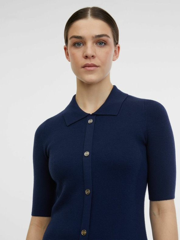 Orsay Tmavomodré dámske svetrové šaty ORSAY