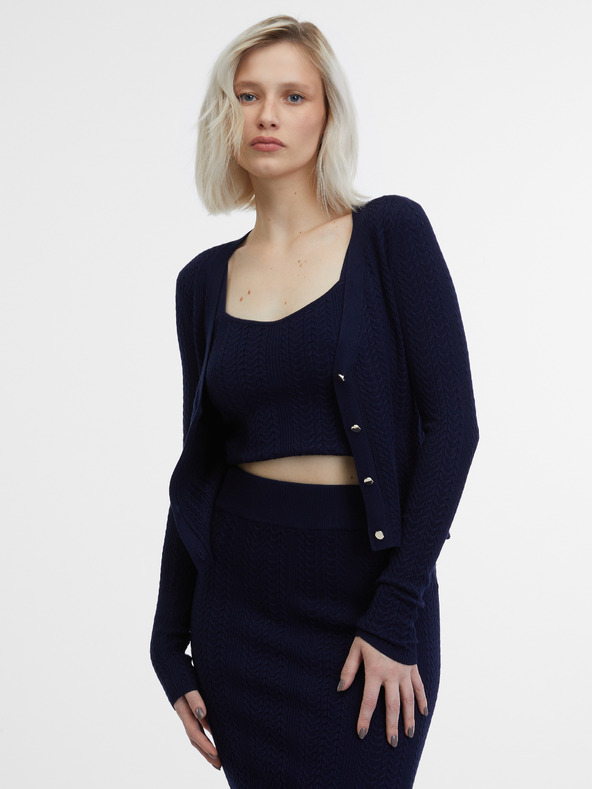 Orsay Tmavomodrý dámsky kardigán ORSAY