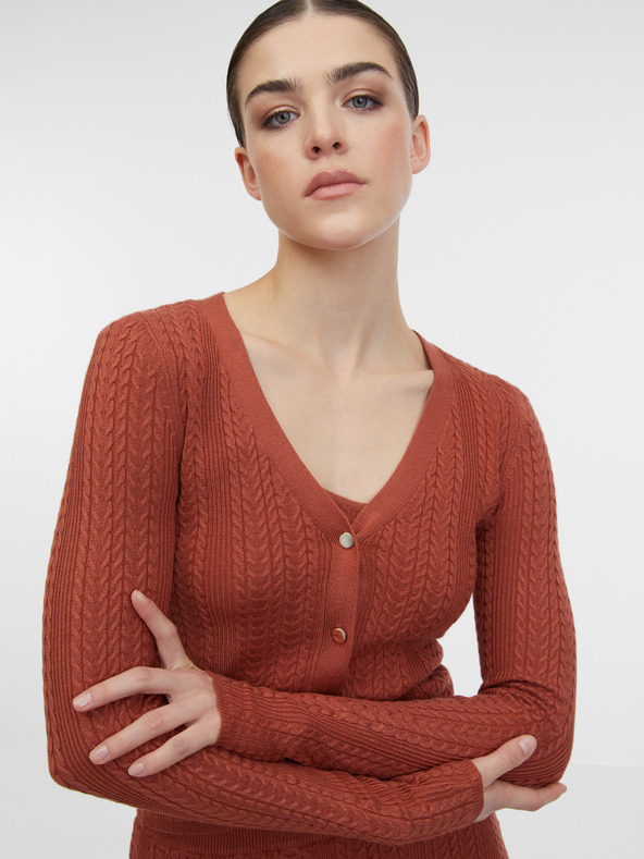 Orsay Hnedý dámsky kardigán ORSAY