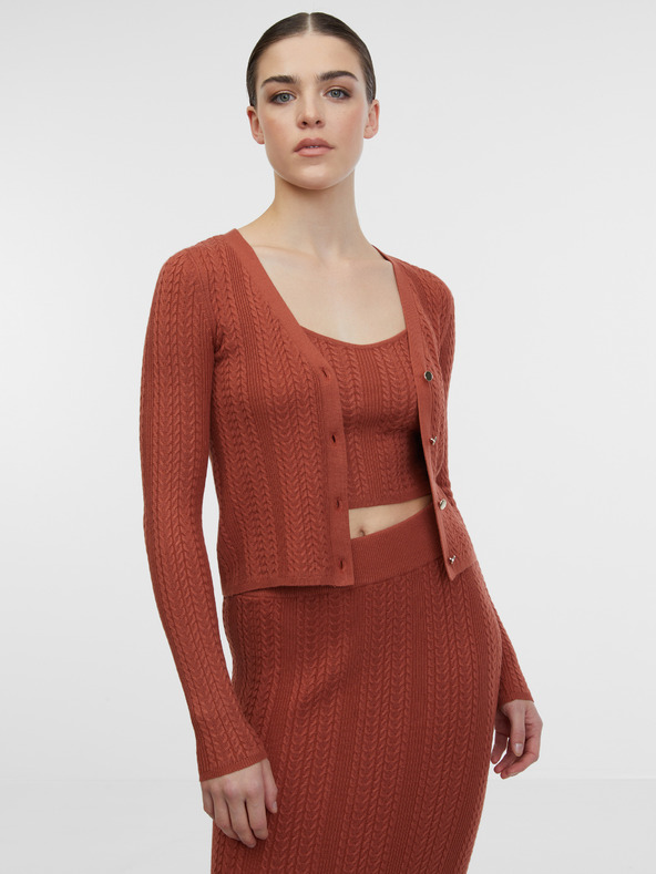 Orsay Hnedý dámsky kardigán ORSAY