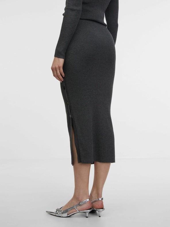 Orsay Šedá dámska svetrová midi sukňa ORSAY