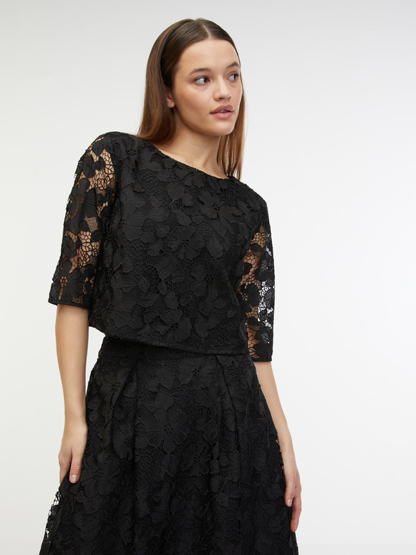 Orsay Čierna dámska krajková midi sukňa ORSAY