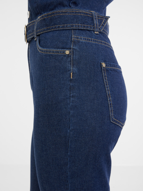 Orsay Tmavomodrý dámsky džínsový overal ORSAY