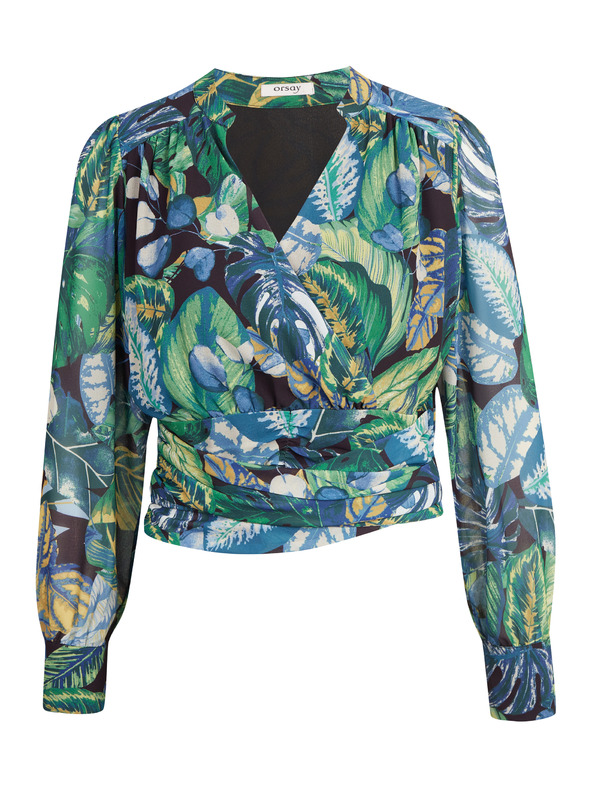 Orsay Zelená dámska vzorovaná blúzka ORSAY