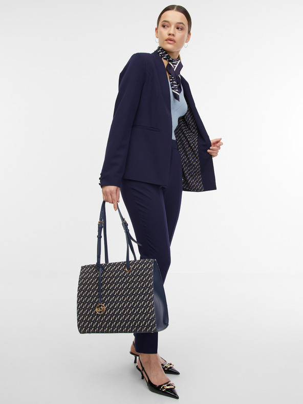 Orsay Tmavomodrá dámska vzorovaná kabelka ORSAY