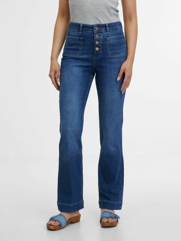 Orsay Tmavomodré dámske bootcut džínsy ORSAY