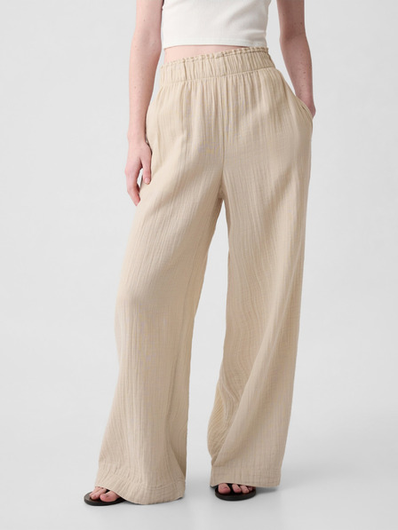 GAP Mušelínové nohavice wide leg GAP