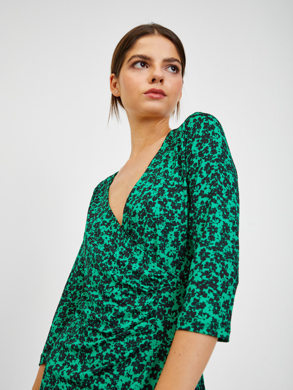 Orsay Čierno-zelené dámske kvetinové šaty ORSAY