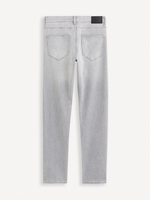 Celio Svetlošedé pánske džínsy rovného strihu Celio Fokrey