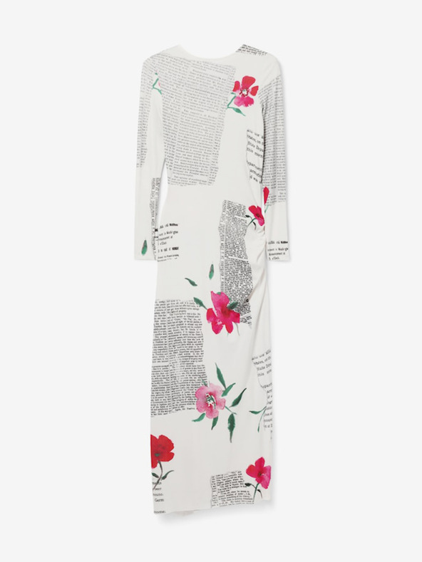 Desigual Desigual María biele dámske vzorované maxi šaty
