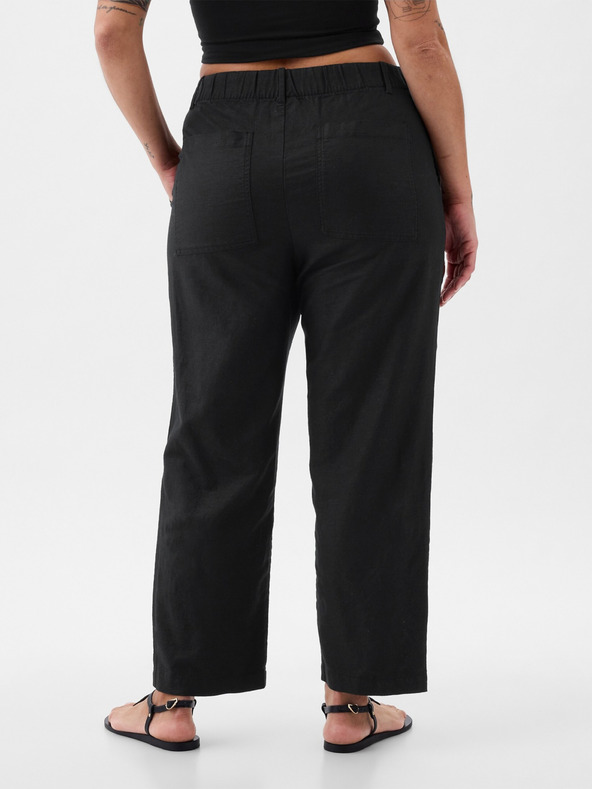 GAP Ľanové nohavice high rise GAP