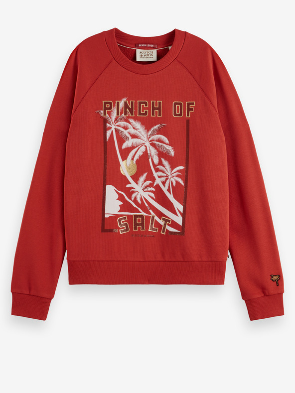 Scotch & Soda Červená dámska mikina Scotch & Soda