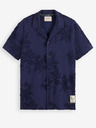 Scotch & Soda Tmavomodrá pánska košeľa Scotch & Soda Terry Jacquard