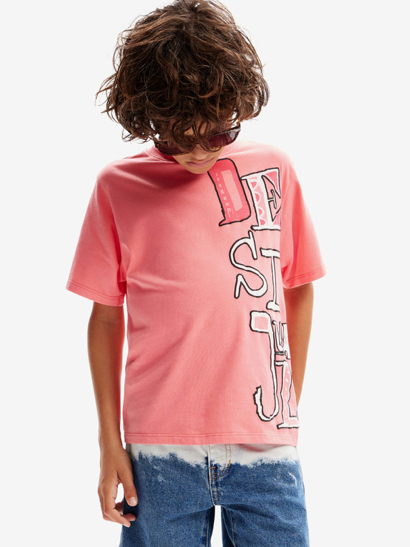 Desigual Desigual Koralové chlapčenské tričko Ander