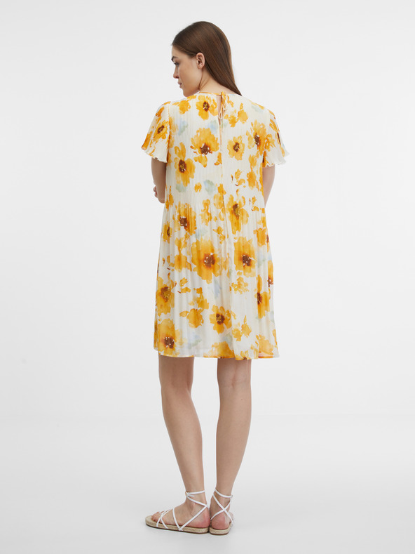Orsay Žlto-béžové dámske kvetované šaty ORSAY