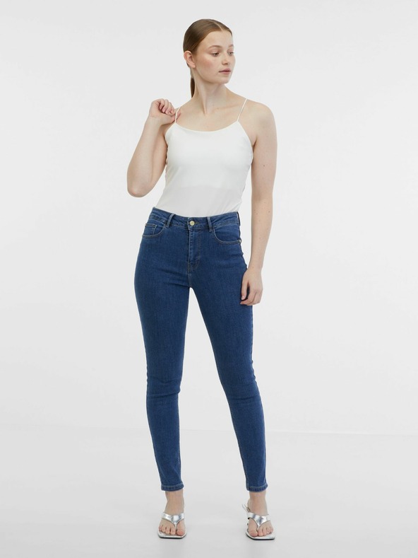 Orsay Modré dámske skinny fit džínsy ORSAY