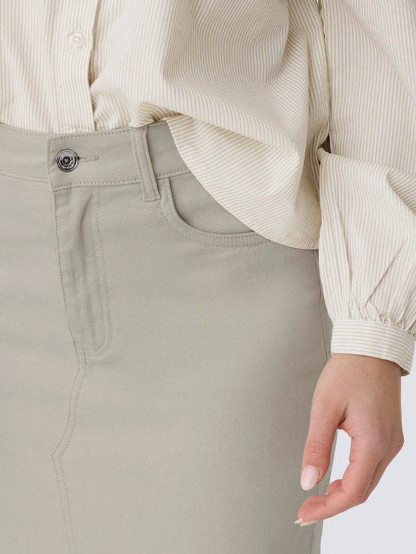 ONLY Béžová dámska džínsová midi sukňa ONLY Lola