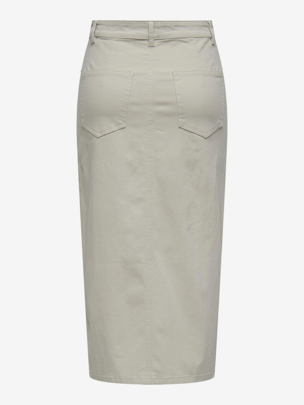 ONLY Béžová dámska džínsová midi sukňa ONLY Lola