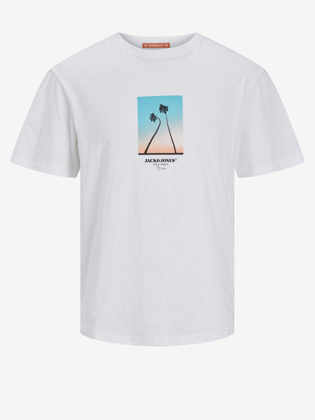 Jack & Jones Biele pánske tričko Jack & Jones Aruba