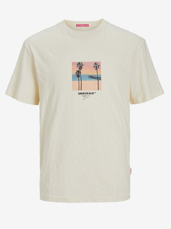 Jack & Jones Jack & Jones Aruba béžové pánske tričko