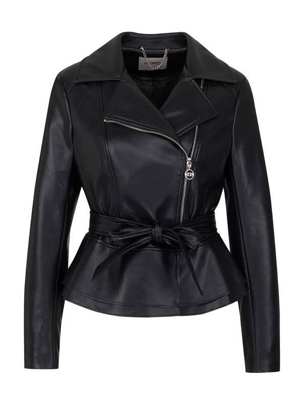 Orsay Čierna dámska kožená bunda ORSAY