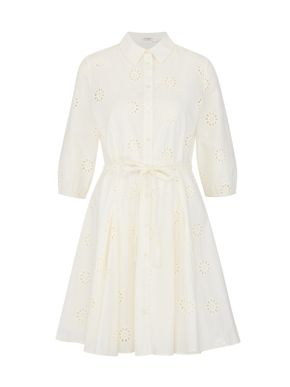 Orsay Biele dámske košeľové šaty ORSAY