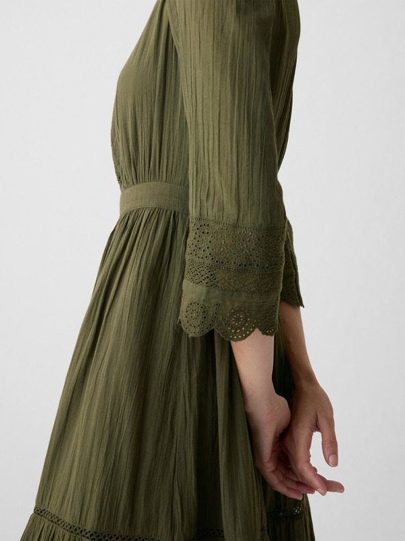 GAP Čipkové midi šaty GAP