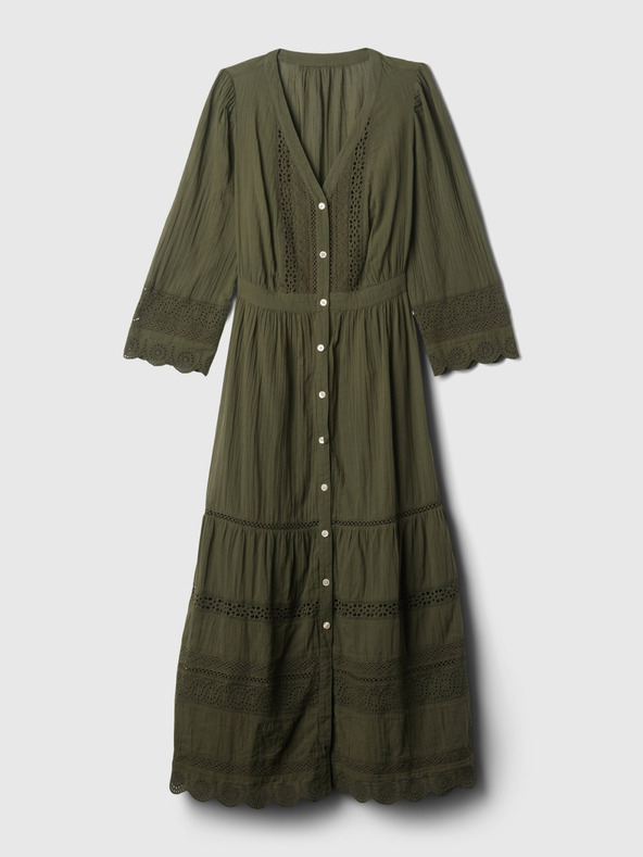 GAP Čipkové midi šaty GAP