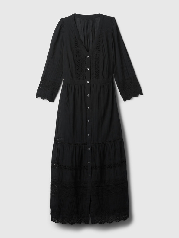 GAP Čipkové midi šaty GAP